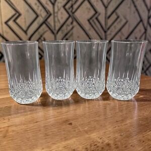 Cristal D'Arques Durand Longchamp Tumblers, Set of 4, Vintage Water Glasses